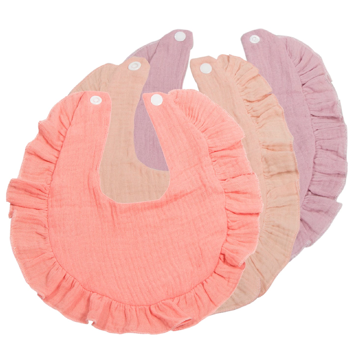 Soft & Absorbent 3-Pack Unisex Muslin Cotton Baby Bibs: Snap Closure, Perfect for Teething & Drooling