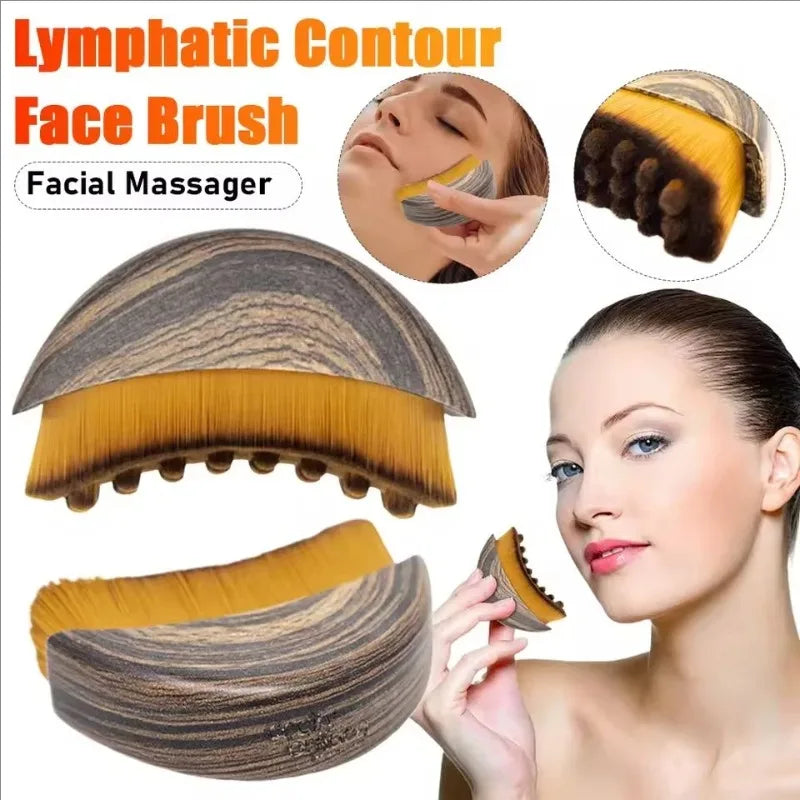 Lymphatic Contour Face Brush Ergonomically Designed To Fit Sculpting Drainage Massager for Face The Skin Precisely LBHL31