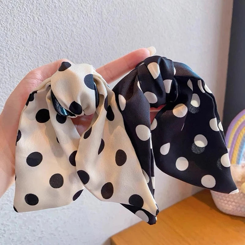 Dot Print Bow Hair Claw For Girl Bowknot Headwear Children High Ponytail Hairpins Sweet Princess Barrettes Kids Hair Accessories hair pins and clips hair pins and clips hair pins and clips