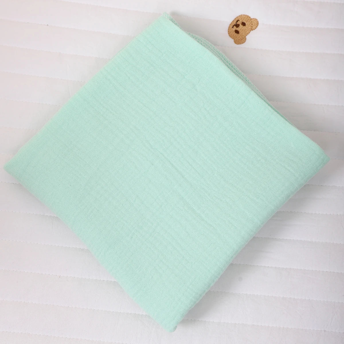 Baby Cotton Swaddle Blanket Muslin Bath Towel Newborn Crinkle Fabric Stroller Cover Wrap Gauze Toddler Sleep Blanket