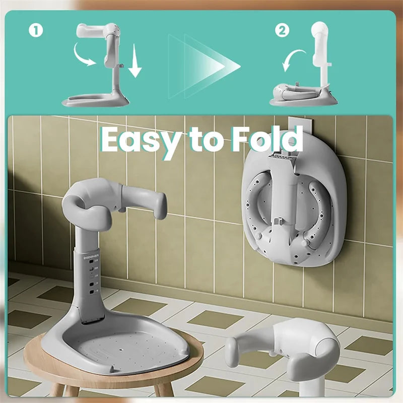 Foldable Baby & Toddler Bath Stand: Anti-Slip, Easy to Install, Standing Bath Design