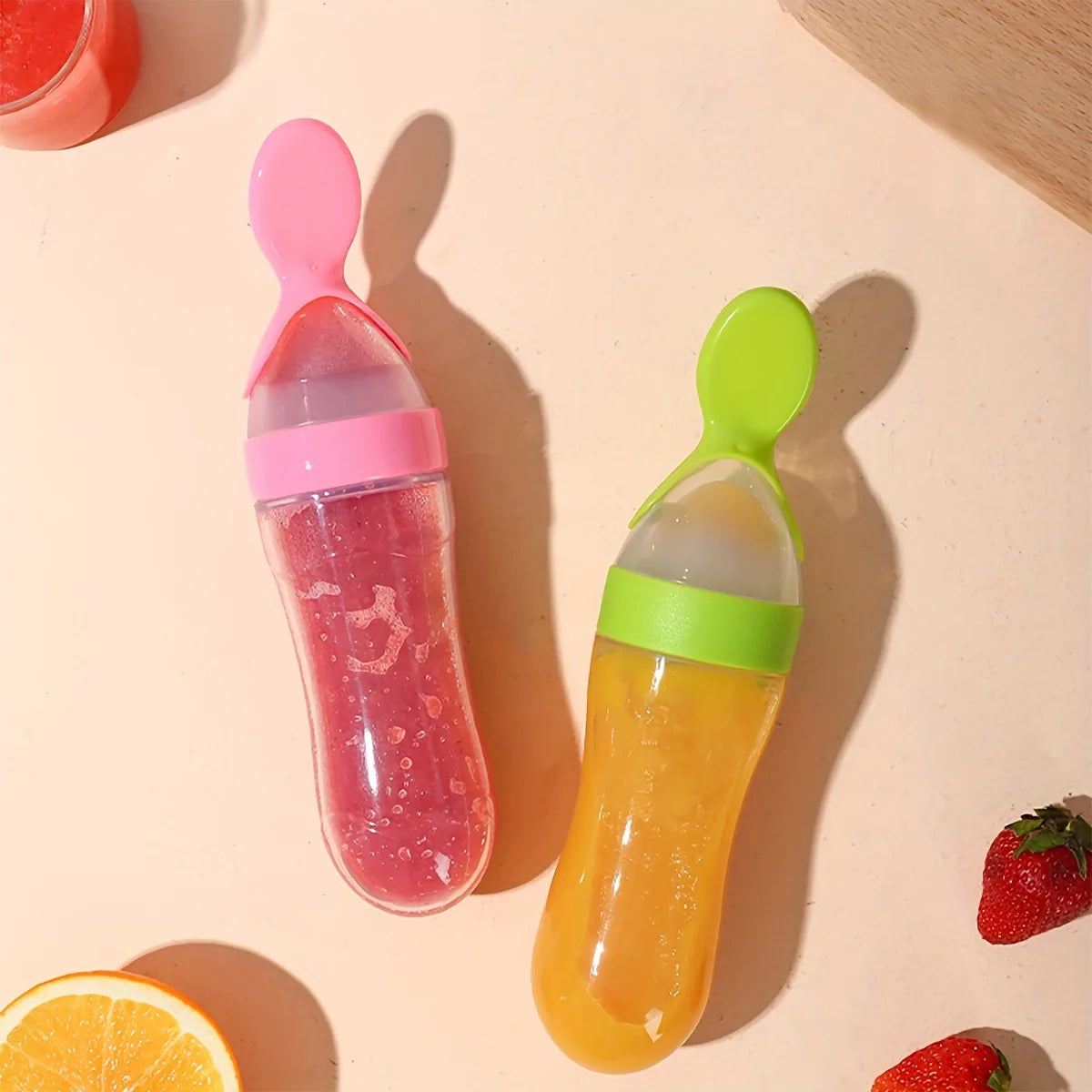 9pcs Multi-Functional Baby Rice Cereal Feeding Set: 1pc Rice Cereal Bottle, 2pcs Teething Pacifiers, 6pcs Different Size Mesh Bags (2pcs Each In S, M, L) - Blue