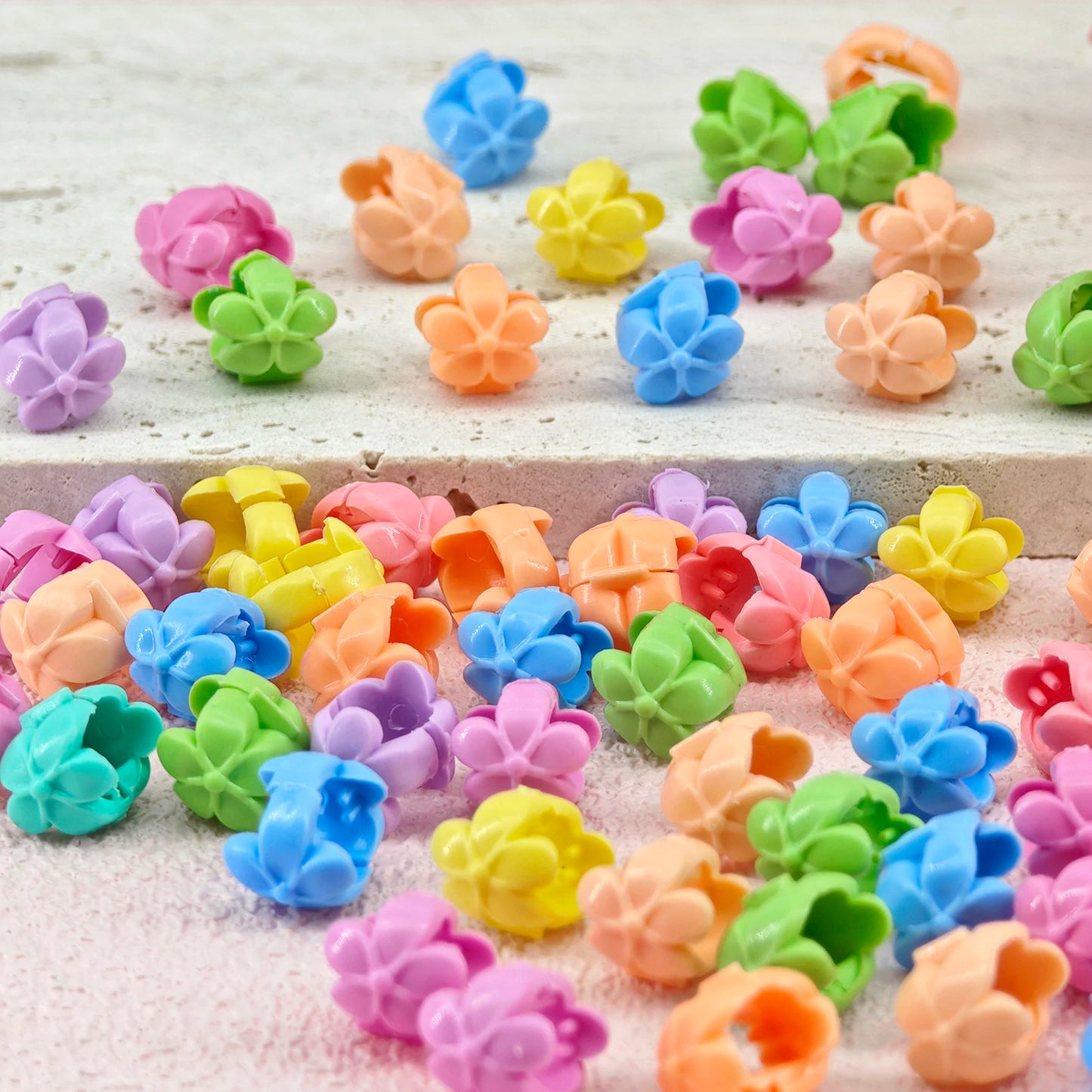 60pcs Hair Braids Beads Headwear Cute Candy Colors Plastic summer  Hair Claw Clips  Hair Accessories Loc Hair Jewelry for Braids hair accessories