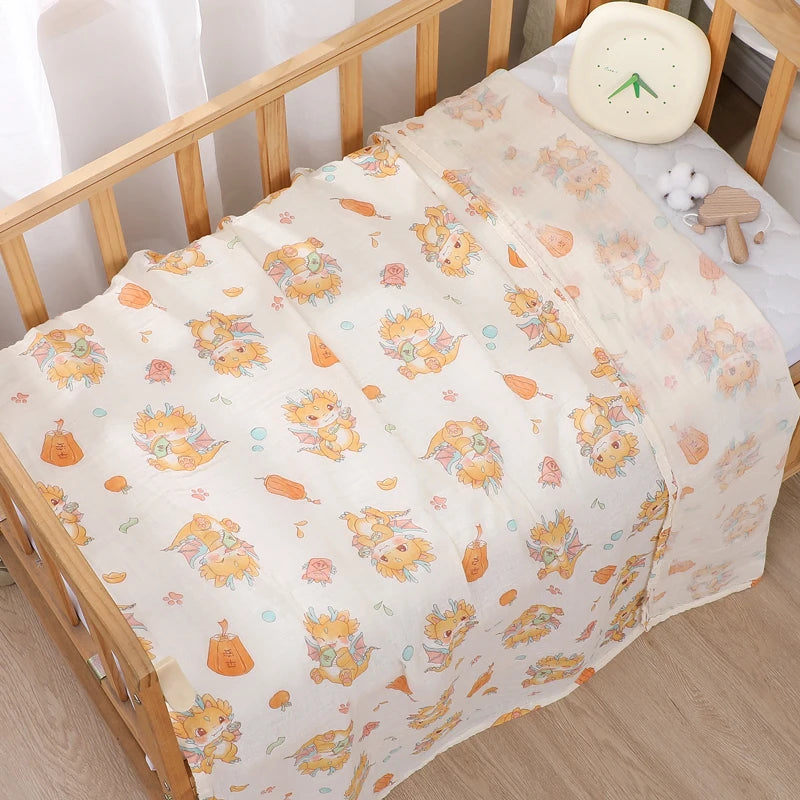 Baby Blanket Newborn Muslin Swaddle Cotton Bath Towel Summer Stroller Cover Wrap Gauze Toddler Sleep Blanket Baby Items