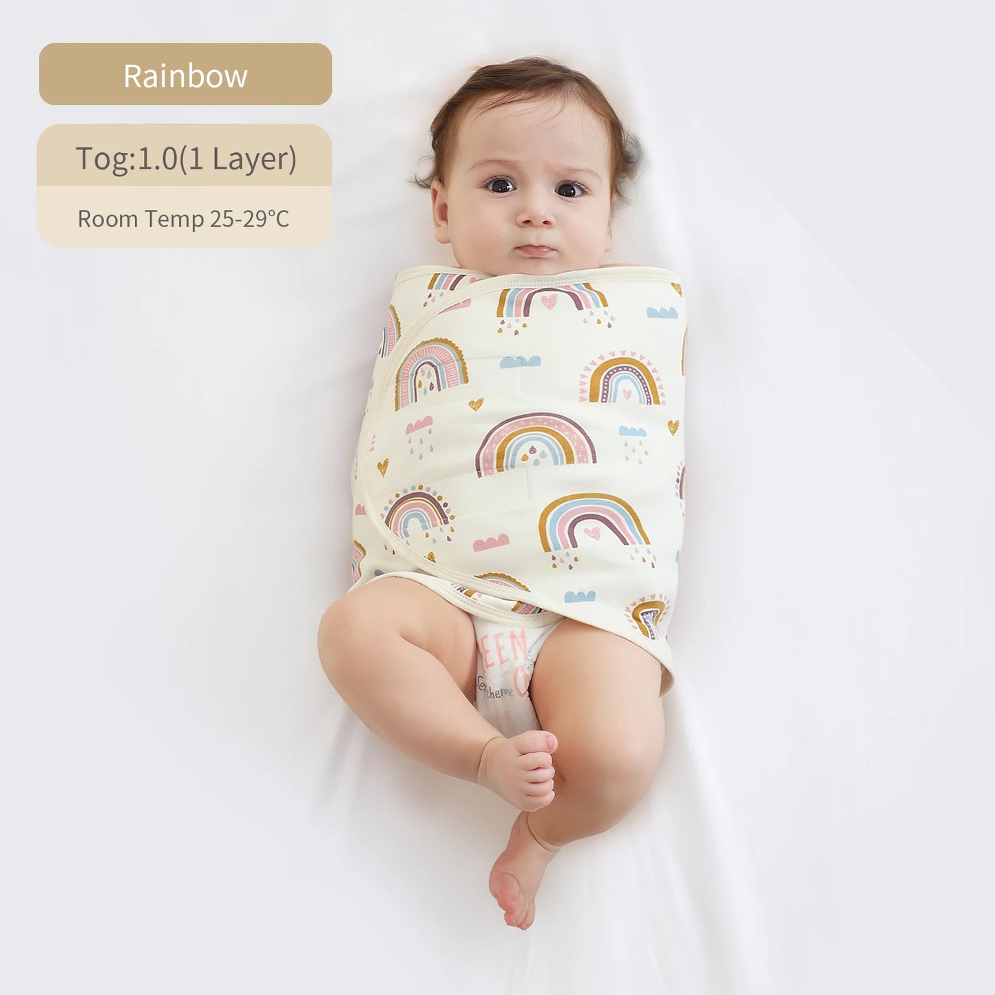 Bilayer Baby Newborn Baby Swaddle Tie Anti startle jump Summer Thin Cotton Soft Diaper Changing Bag