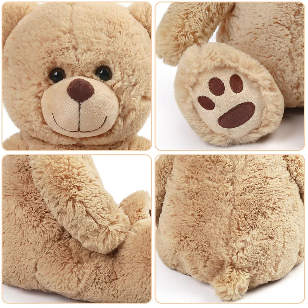 Brown Teddy Bear Stuffed Animals, 12'' Cute Plush Teddy Bear Toy, Plushies for Kids Toddlers Boy Girls Birthday Christmas Gifts