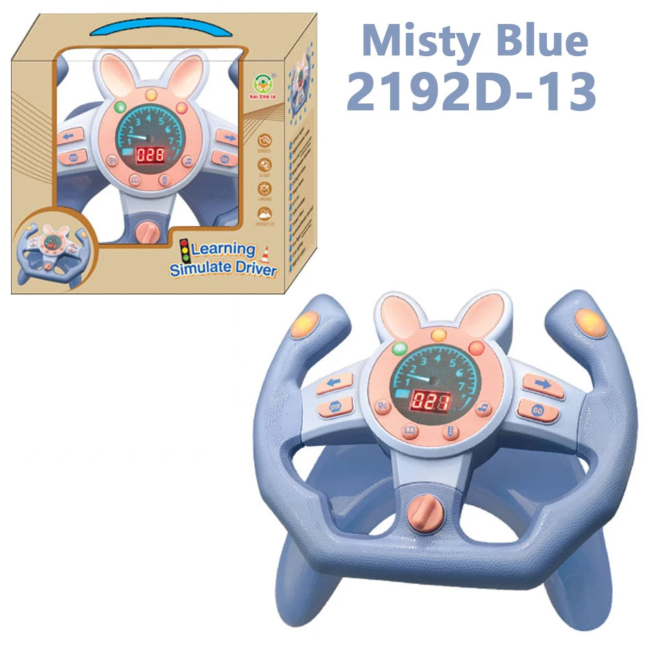 Electric Simulation Steering Wheel Toy With Light And Sound Educational Children Co-Pilot Children'S Car Toy Vocal Toy Gift