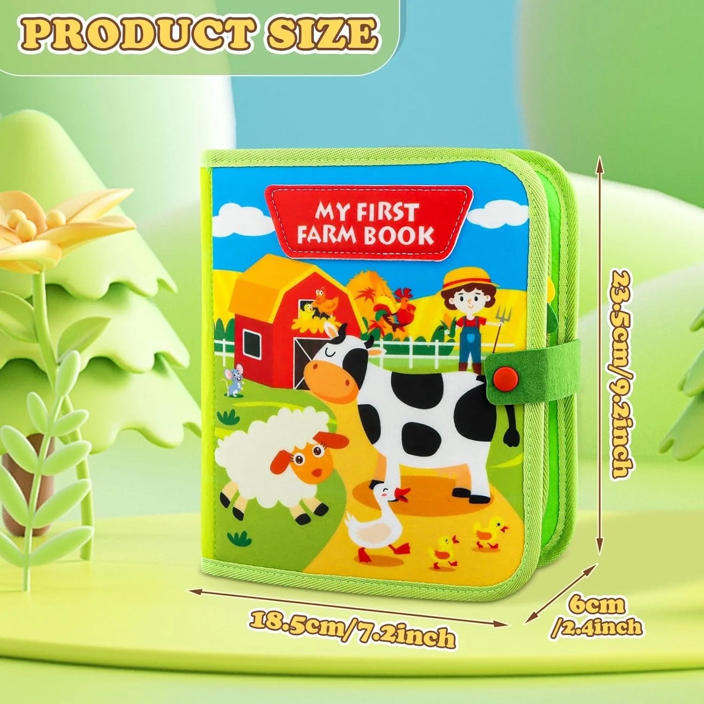 Children's baby early education intelligence learning baby toys felt learning board, busy board, busy book, cloth book, including life skills, alphabet, numbers, shapes colors, animals, weather, toddler travel toys, birthday
