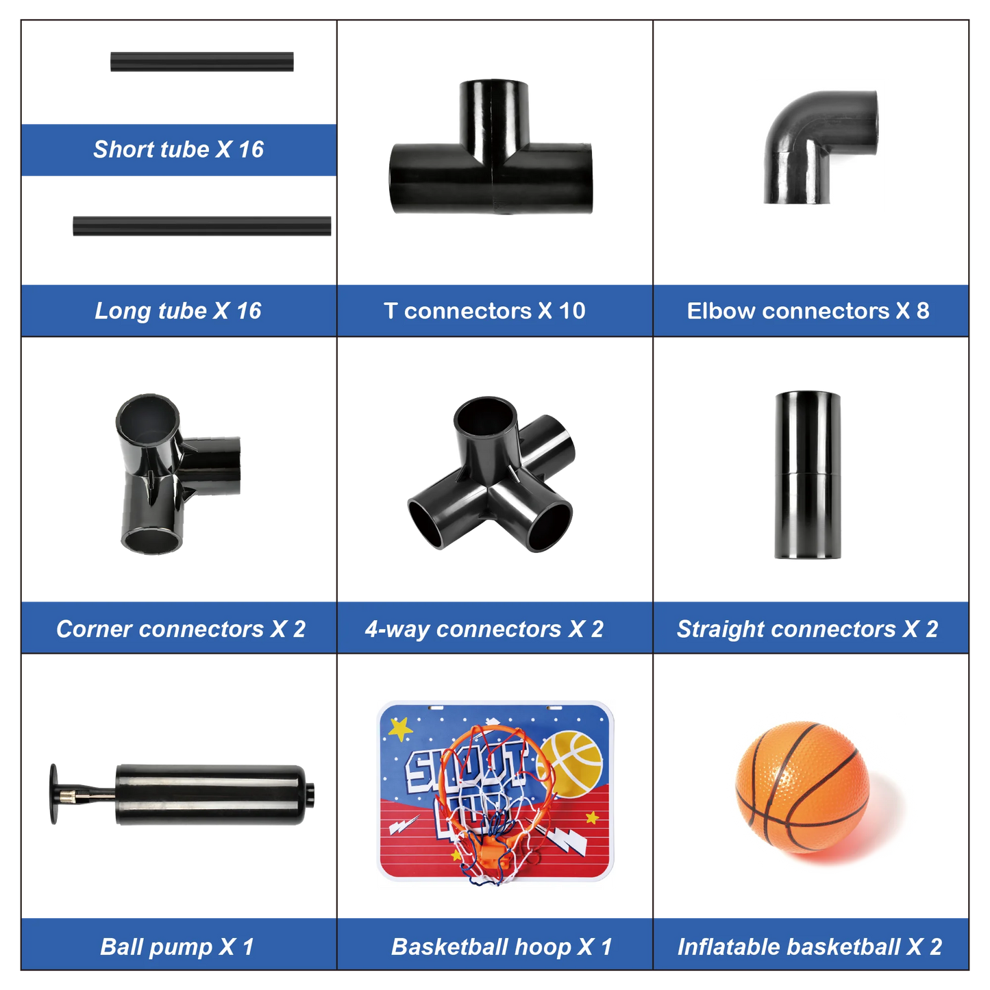 Basketball Arcade Game for Kids Indoor Outdoor Basketball Hoop with 2 Balls & Pump Foldable Stand for Toddlers & Children