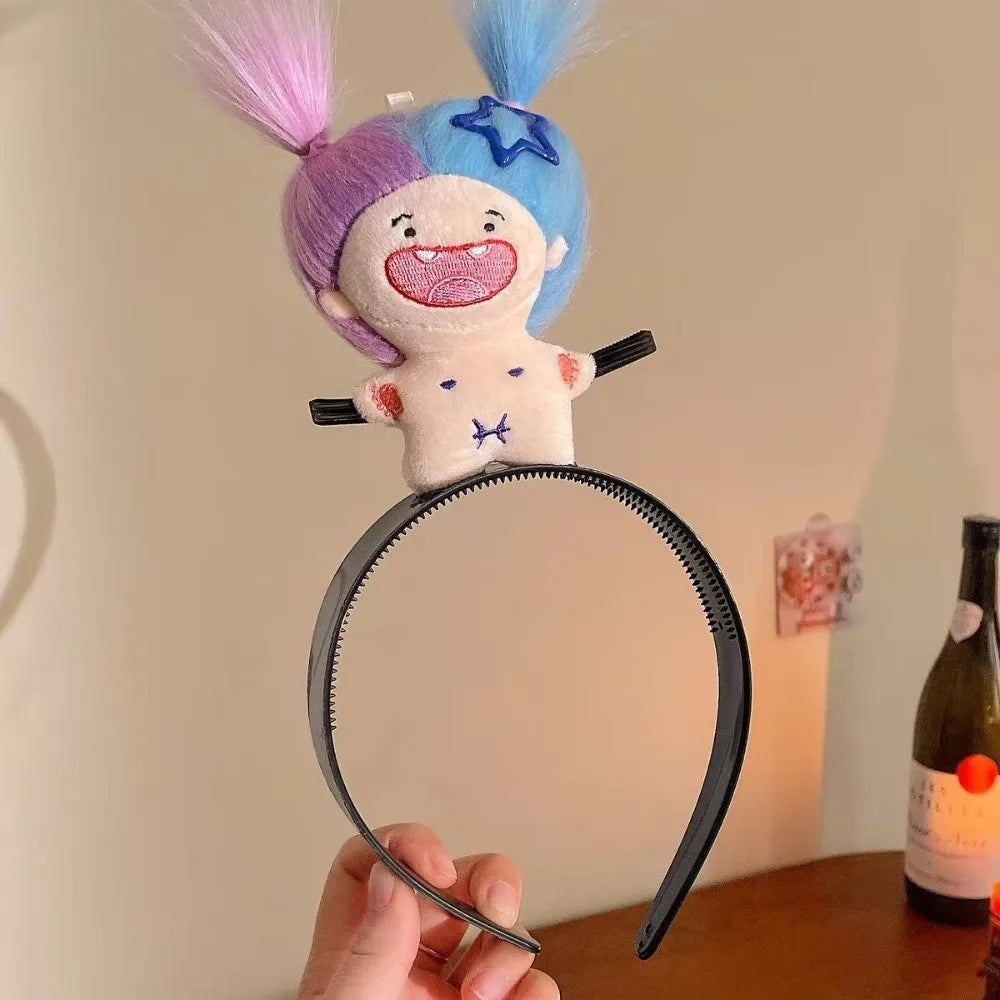 New Cartoon Wash Face Hairband Soft Headpiece Funny Doll Headband Women Girl Hair Accessories Hairstyle Fixing Tool Hair Band