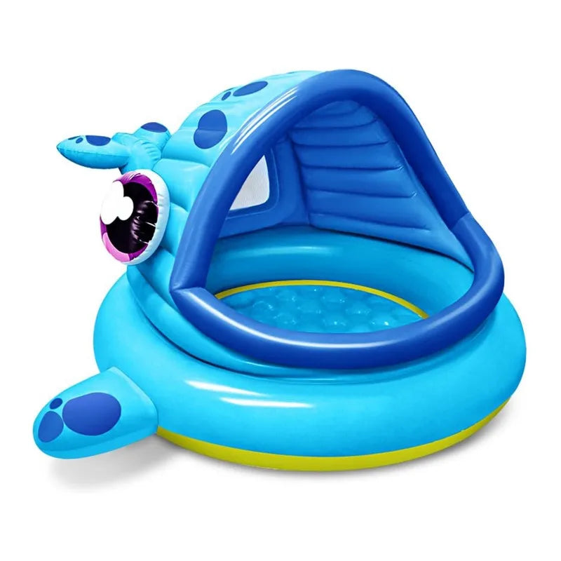Joyfy Inflatable Shade Kiddie Pool Whale Baby Pool Tent Infant Swimming Pool  Blow Up Toddler Pool for Swim Party Toys Summer