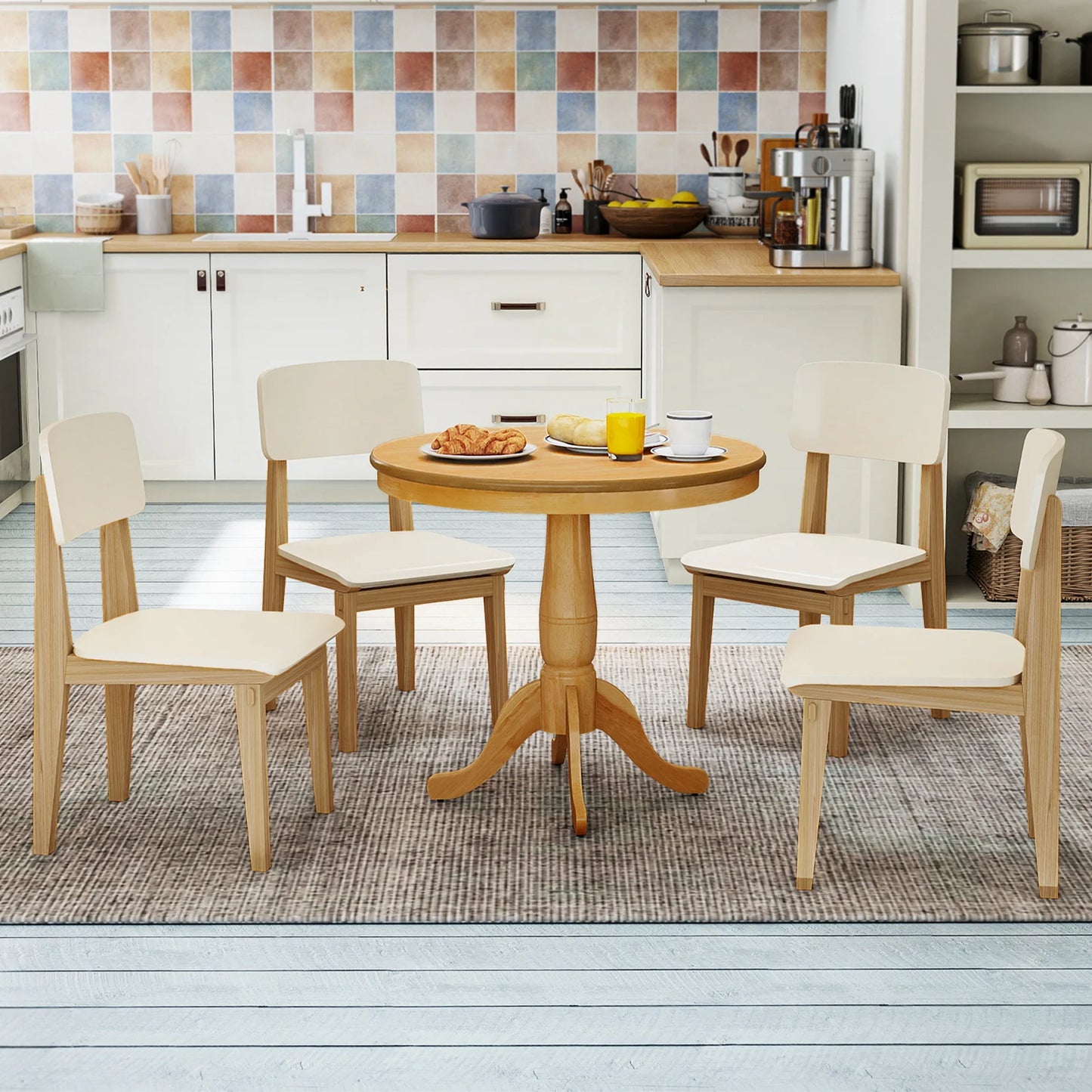 32" Round Pedestal Dining Table High Top Ped Table Kitchen Dining Room