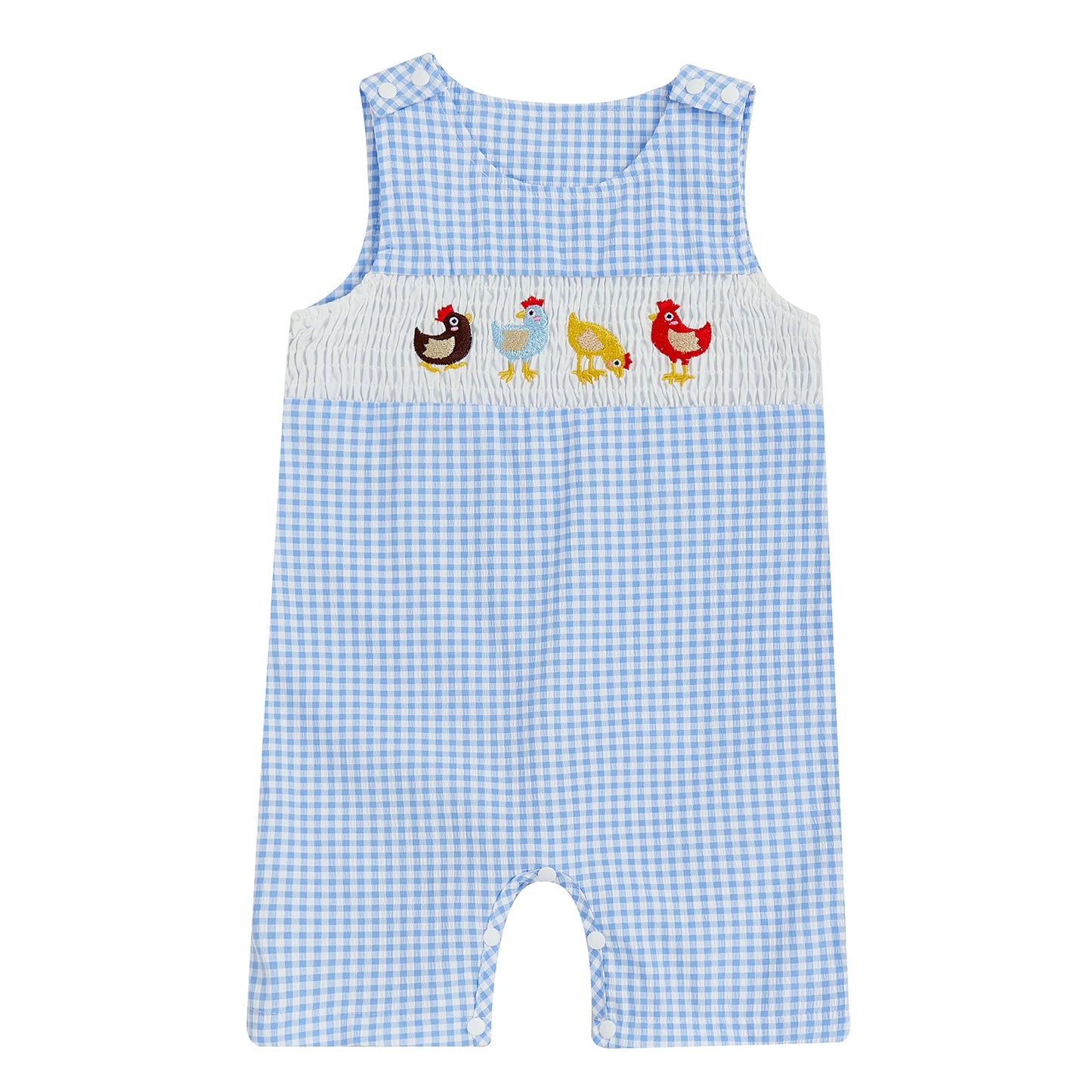 New Baby Boy Romper Cute Embroidered Sleeveless Buttons Short Jumpsuits 2026 Summer Toddler Overalls 0-18M