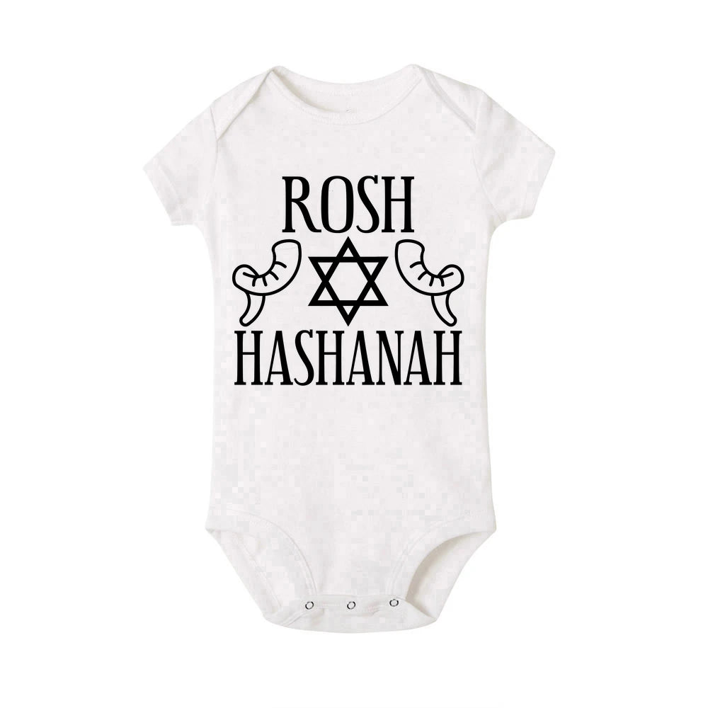 Shana Tova Print Baby Bodysuit Rosh Hashanah Newborn Clothes Jewish New Year Party Toddler Jumpsuit Outfit Infant Holiday Romper