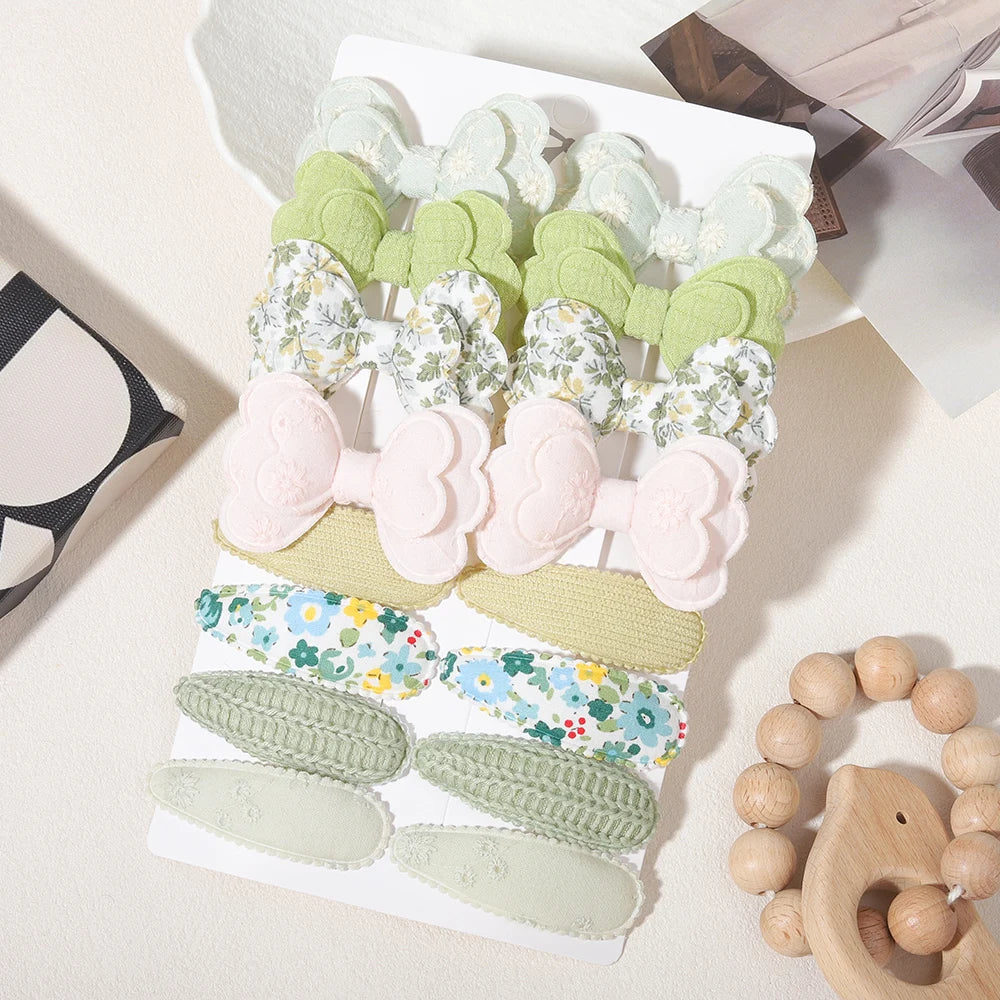 16pcs Girl Bow Hair Clips Cute Candy Color New Year New Style BB Clips Bowknot Kid Hairpins Barrettes Baby Hair Accessories Gift