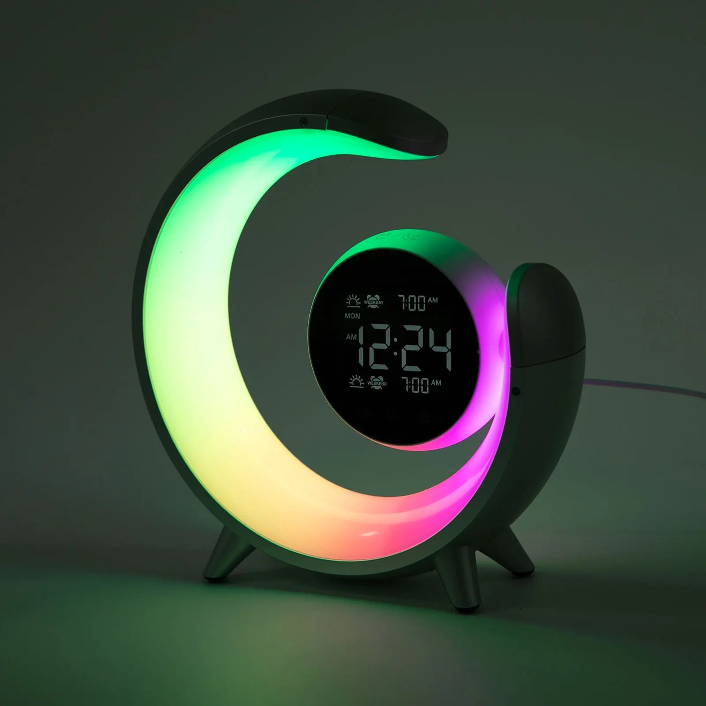 Intelligent Table Lamp 22*6.5*22.5cm Home Office Study Bedside Night Light 360° Immersive Sound for Bedrooms/Lounges/Game Rooms