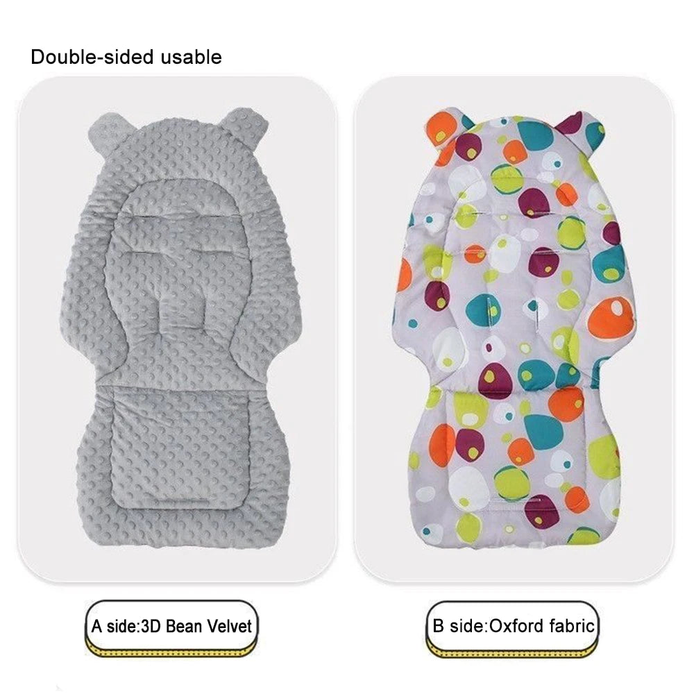Baby Stroller Seat Cushion Cotton Infant Double-sided Seat Pad Thick Warm Universal Child Cart Mattress Mat Stroller Accessories