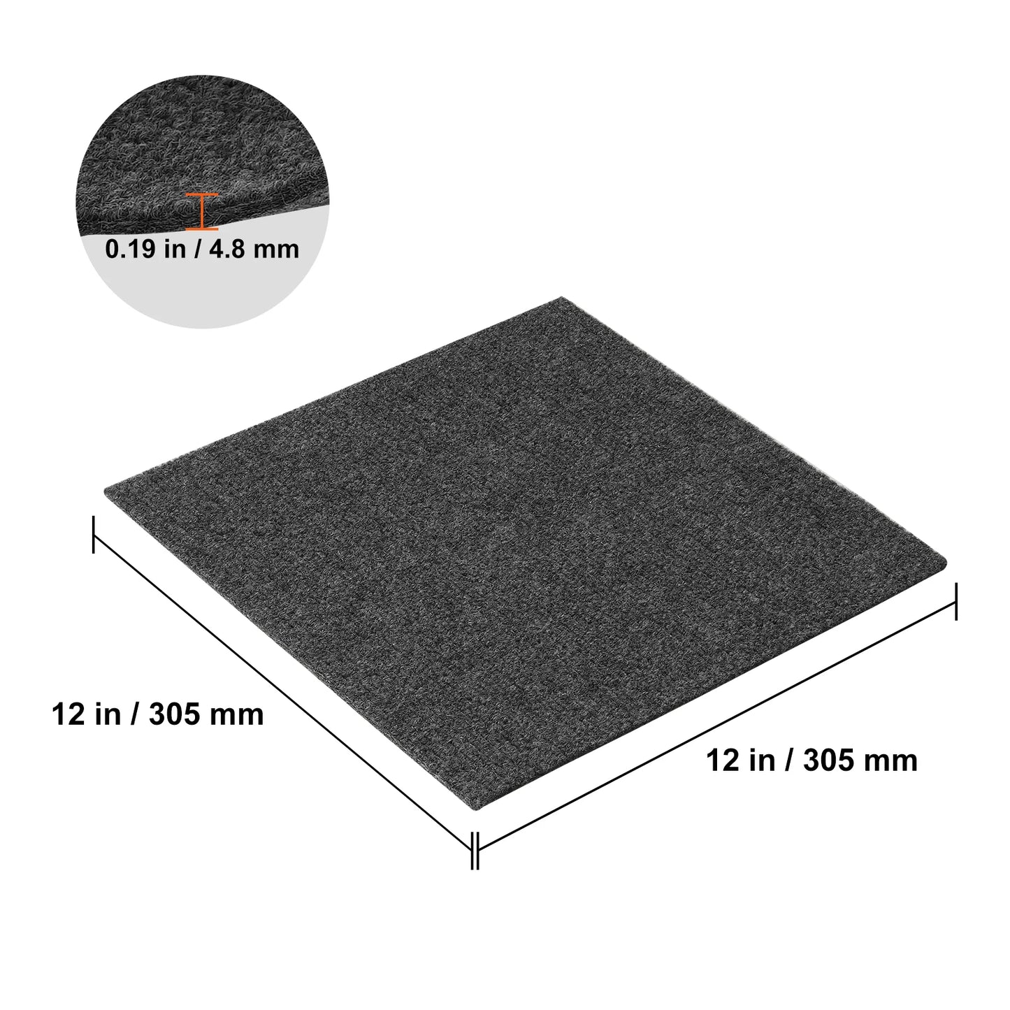 Carpet Tiles Peel & Stick Self Adhesive Carpet Floor Tile Soft Padded Carpet Tiles Bedroom Living Room Indoor Outdoor