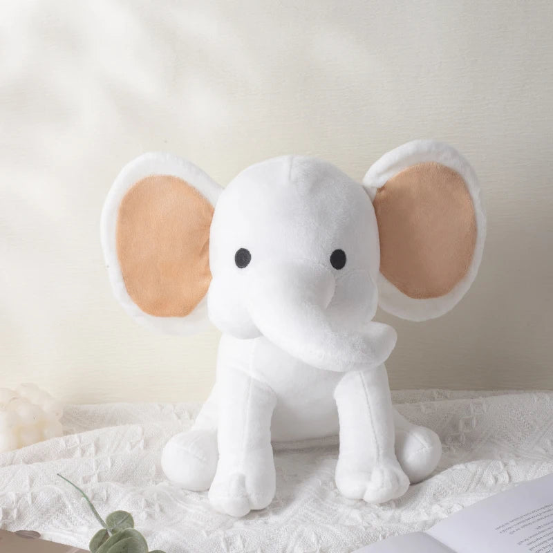 25cm/9.84in Soft Elephant Plush Stuffed Animal - Cute Fluffy Colorful Plush Toy (Multiple Colors: Pink/Blue/Purple/Rainbow) - Id