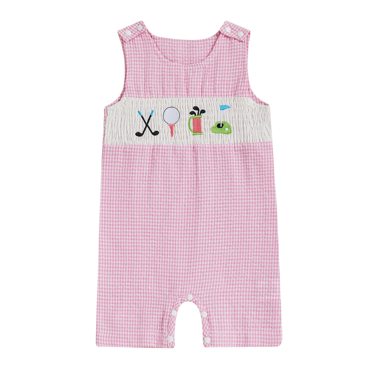 New Baby Boy Romper Cute Embroidered Sleeveless Buttons Short Jumpsuits 2026 Summer Toddler Overalls 0-18M