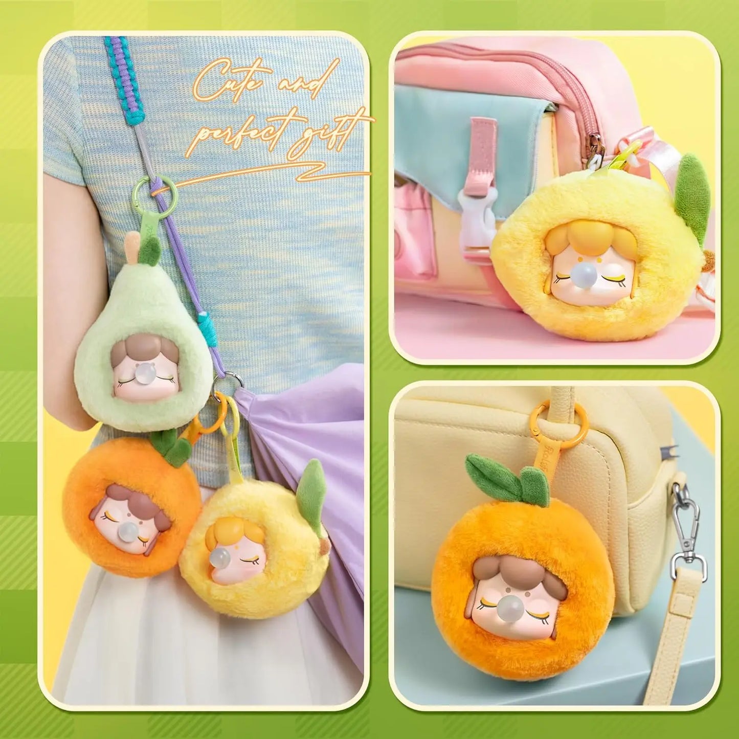 Rolife Plush Blind Box Nanci's Fruit Mood Action Figure Collectible Plush Doll Toys Surprise Box Gift for Kids Friends Adults
