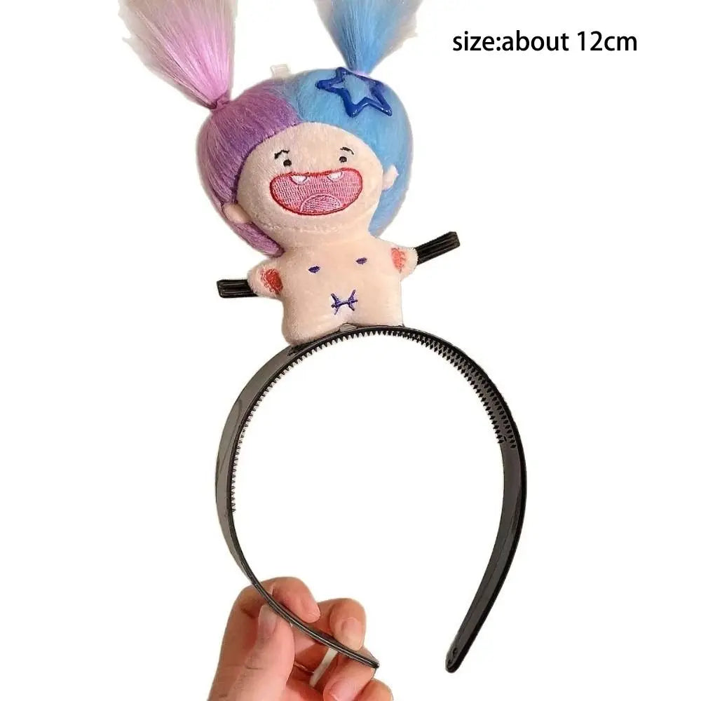 New Cartoon Wash Face Hairband Soft Headpiece Funny Doll Headband Women Girl Hair Accessories Hairstyle Fixing Tool Hair Band