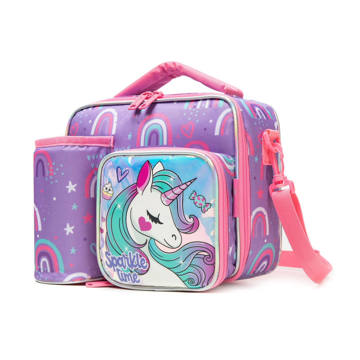MYHSBYO Cute Animal Kids Lunch Bag Set Washable Lunch Bag Reusable Leakproof Bag for School & Nursery It's Beautiful for Girls