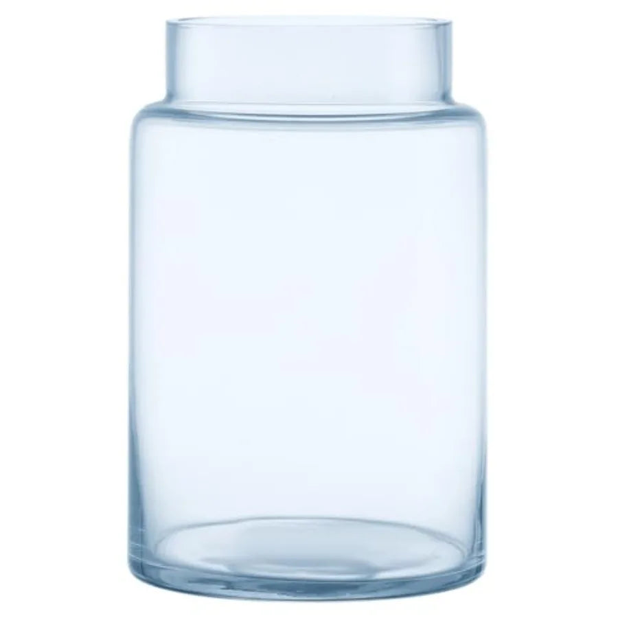 Large Glass Vase, Blue Glass Vase Set of 2, Large Flower Vases for Bouquet, Tall Wide Mouth Vases for Flowers, Home, Wedding, L