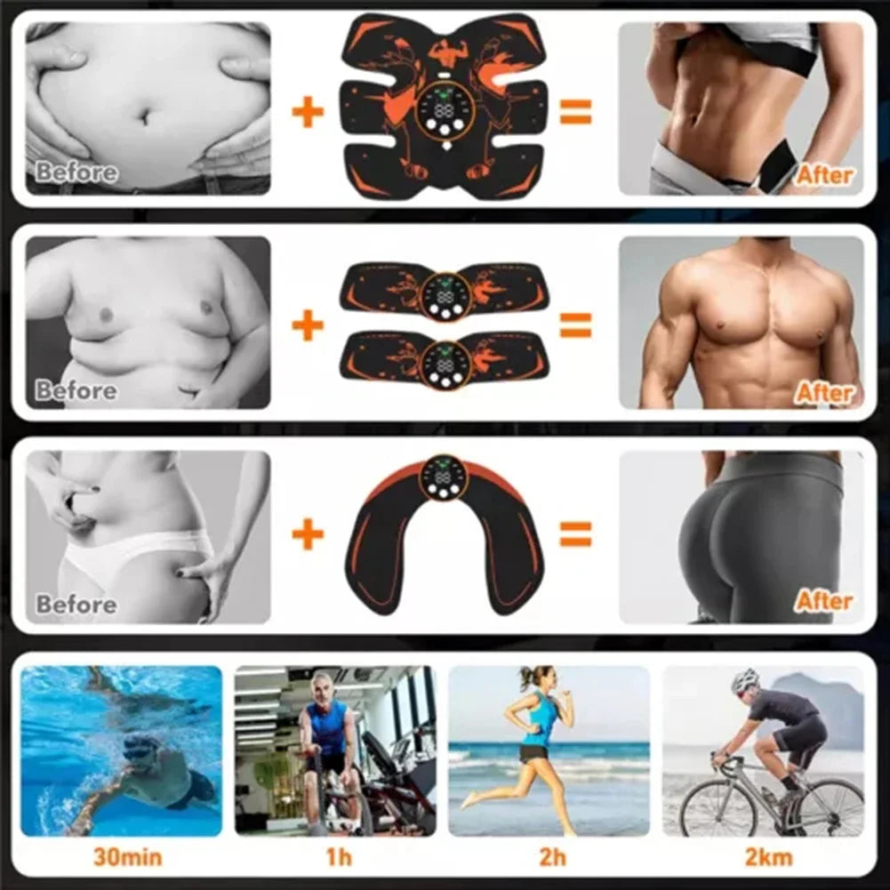 ABS Stimulator Electric ABS Muscle Stimulator Fitness Abdominal Rechargeable Wireless Muscle Toner 8 Modes 29 Levels Intensitys