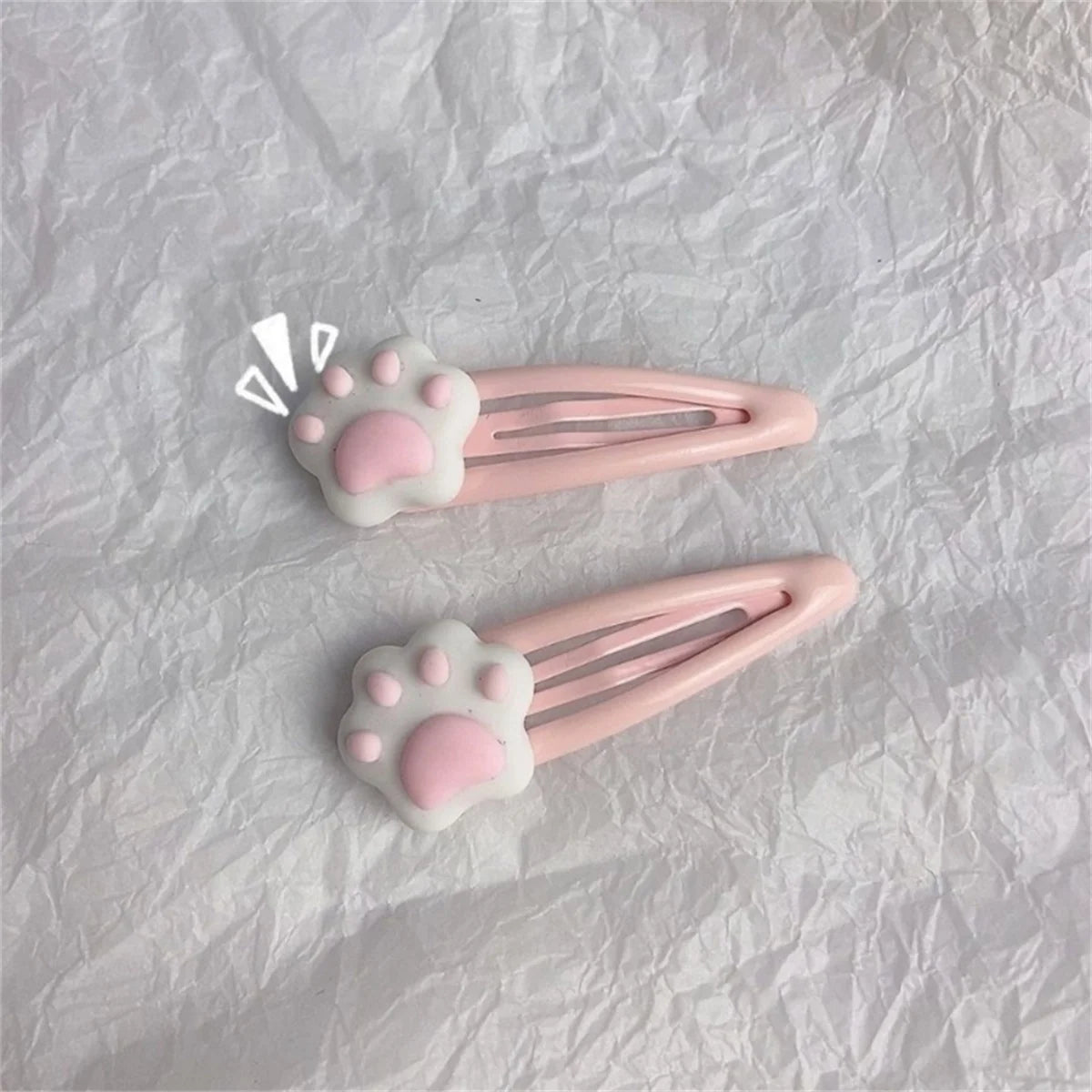 Y2K Cartoon Cat Paw Hair Clip Headwear - Stylish Travel Hairpins & Headdress Hairclip for Girls Fashionable Hair Accessories
