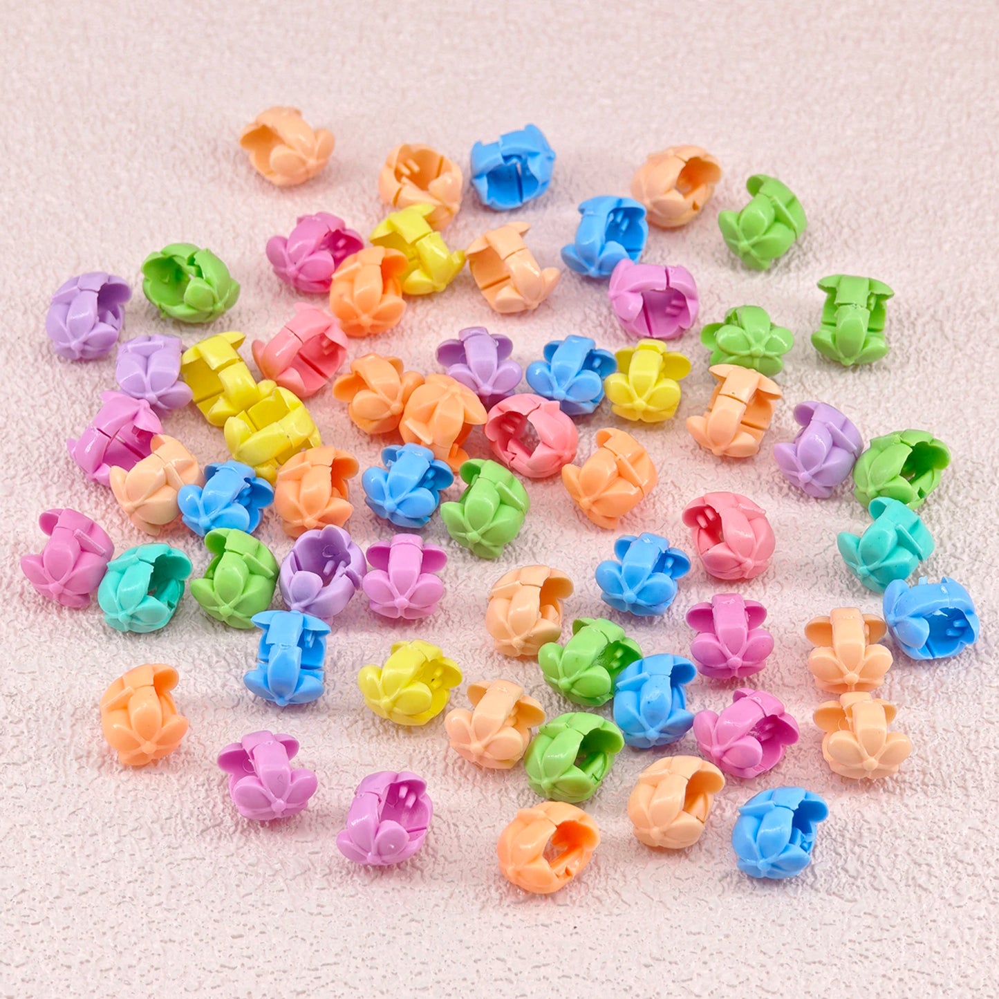 60pcs Hair Braids Beads Headwear Cute Candy Colors Plastic summer  Hair Claw Clips  Hair Accessories Loc Hair Jewelry for Braids hair accessories