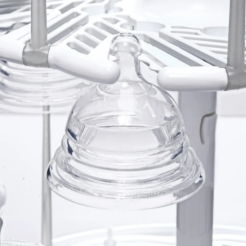Baby Bottle Drying Rack Large Capacity White Sterilizer Organizer Stand Holder for Infant Newborn Feeding Supplies Accessories