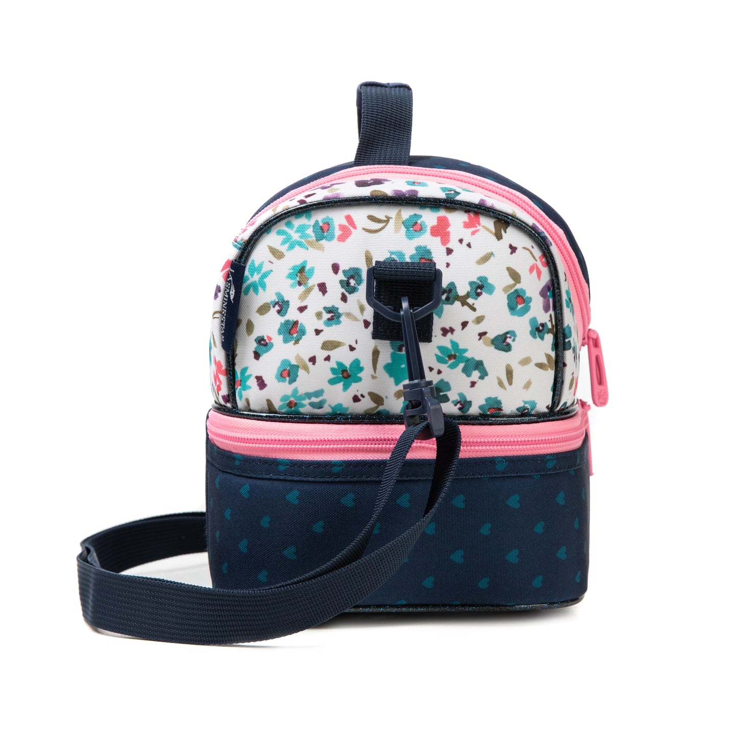 Girls Cute Unicorn Kitten Print Double Deck Lunch Bag Portable Handheld Insulated Food Bag Leakproof Washable Snack Container Bag