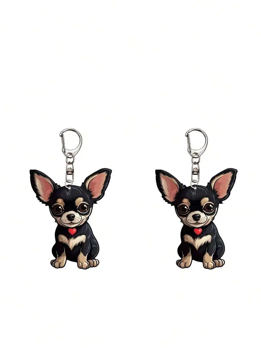 Acrylic Dachshund Keychain Charm For Bags Backpacks Cars Home Decor Pet Lover Gift