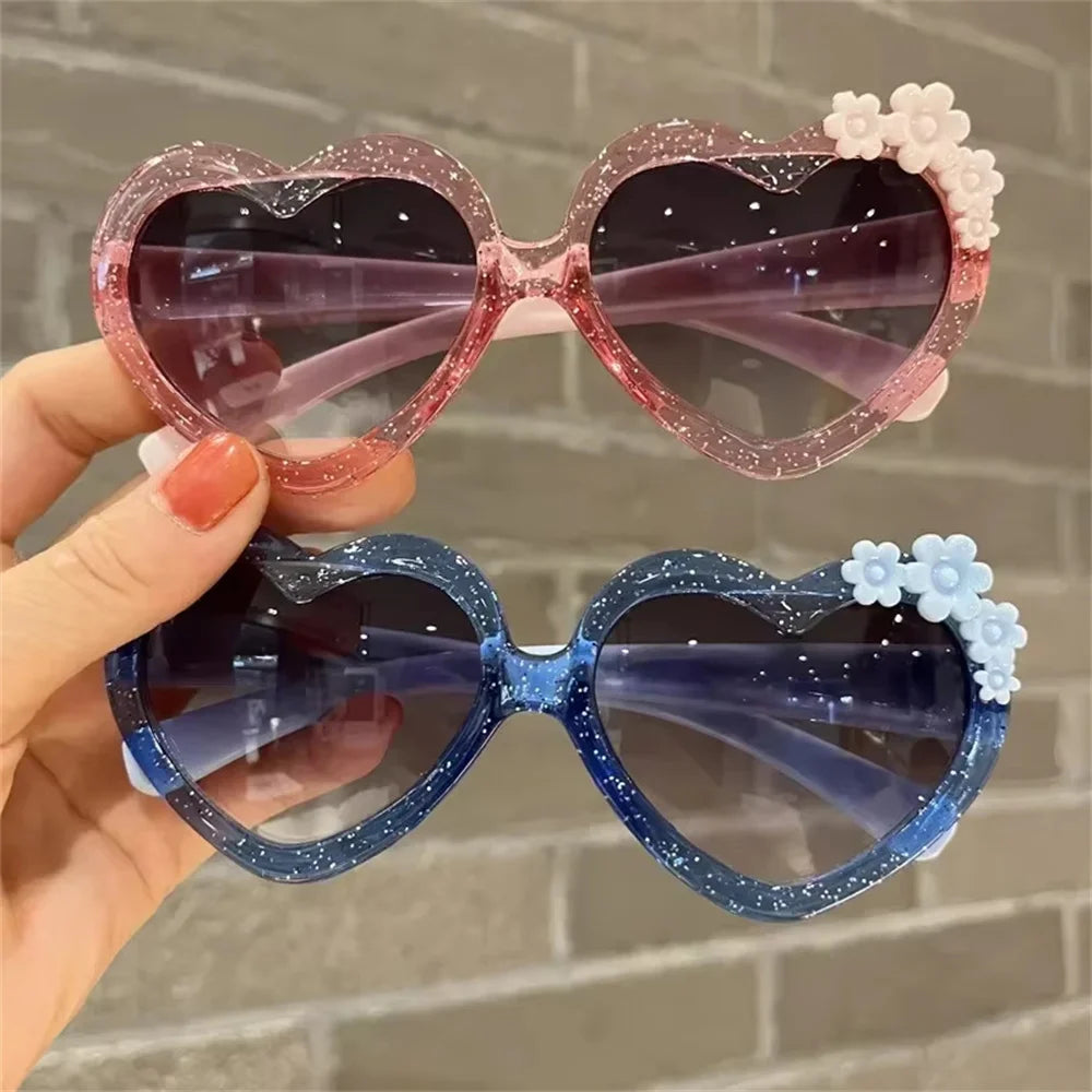 Children Cute Cartoon Flower Sunglasses Girls Boys Outdoor Sun Protection Goggles Vintage Classic Kids Eyewear KLASSNUM UV Block