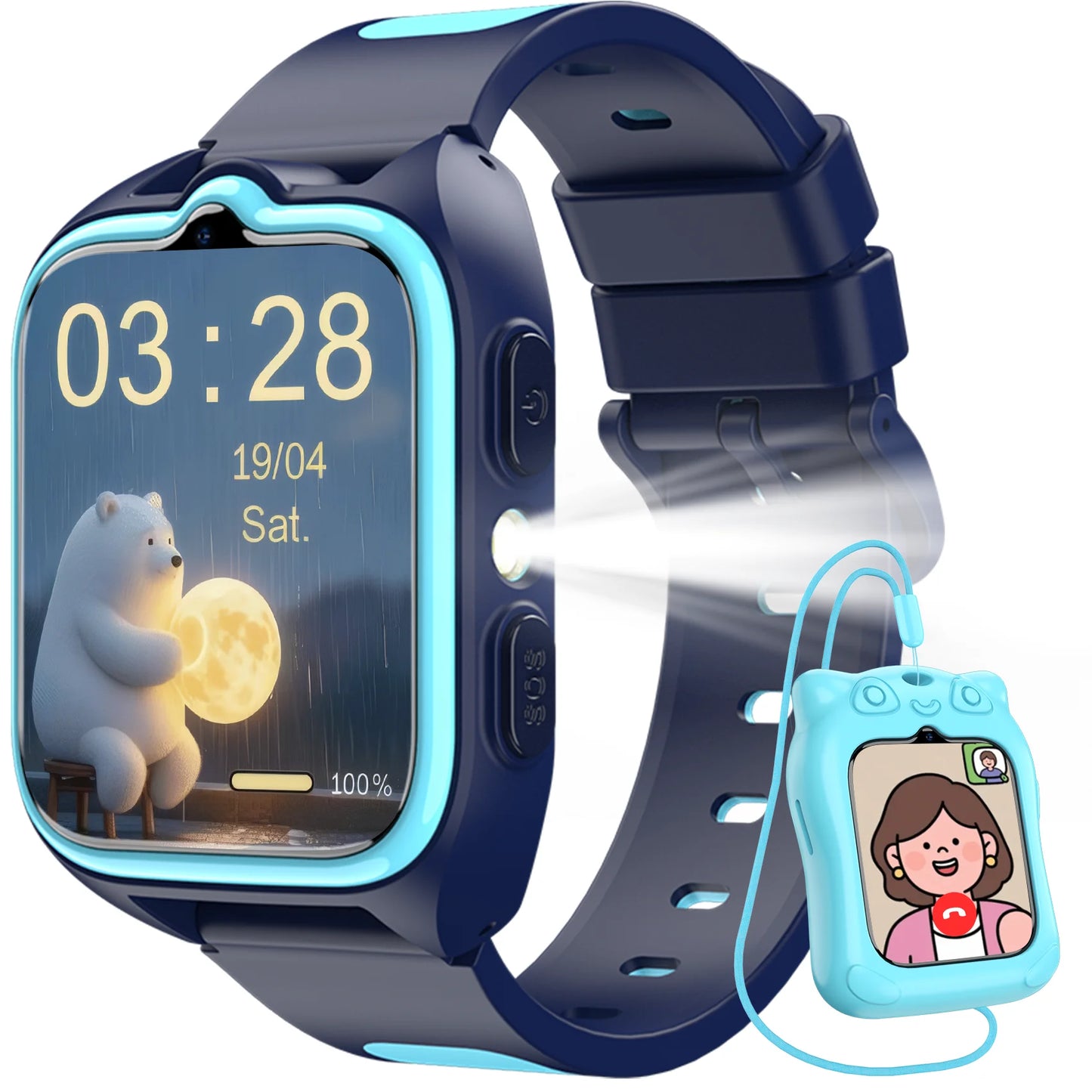 Blackview Z30 Kids Smart Watch Waterproof Video Monitor Tracker 4G Call SOS GPS Location Digital Watches for Chirdren's Gift
