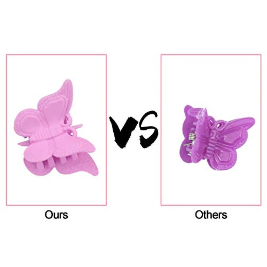 Matte Mini Butterfly Clips, Colorful Mini Hair Claw Clip for Girls and Women, 90s Y2K Cute Hair Styling Accessories, More than
