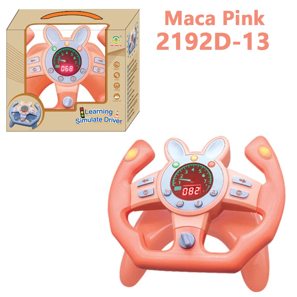 Electric Simulation Steering Wheel Toy With Light And Sound Educational Children Co-Pilot Children'S Car Toy Vocal Toy Gift