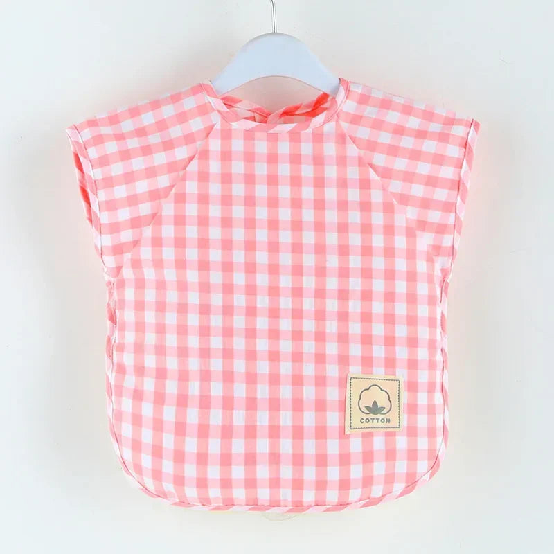 Baby Eating Bib Waterproof Sleeveless Apron Food Overalls Handmade Clay Painting Workwear for Girls Boys Stuff Burp Cloths