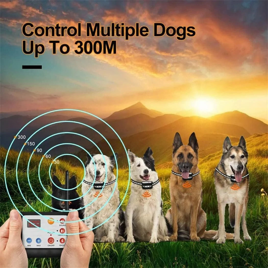 Wireless Dog Fence Electric Pet Containment System Shock Collars For 3 Dogs Adjustable Range