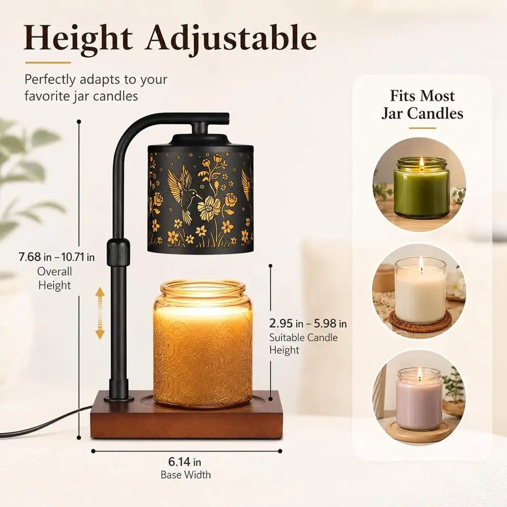Candle Warmer Lamp Adjustable Height Dimmable Home Decor Electric Candle Warmer Jar Candles Birthday Gifts Women Mom