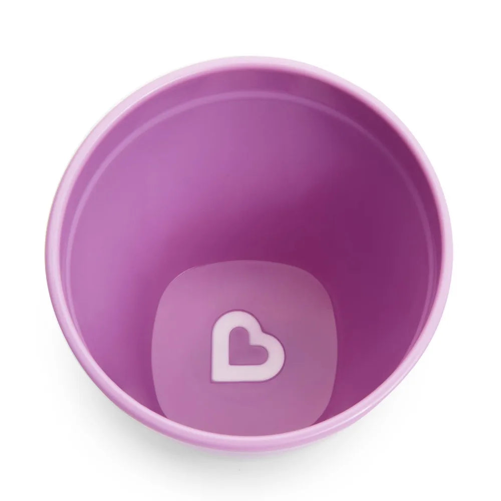 Training Sippy Cup for Toddlers 7oz Leak Proof Spill Proof Open Cup with Lid Purple Baby Water Milk Juice Cup