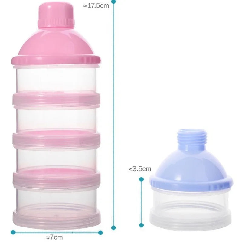 Baby Milk Powder Box Large Capacity Colorful Multi Layer Food Supplement Box Independent 5 Grid Layered Milk Powder Box