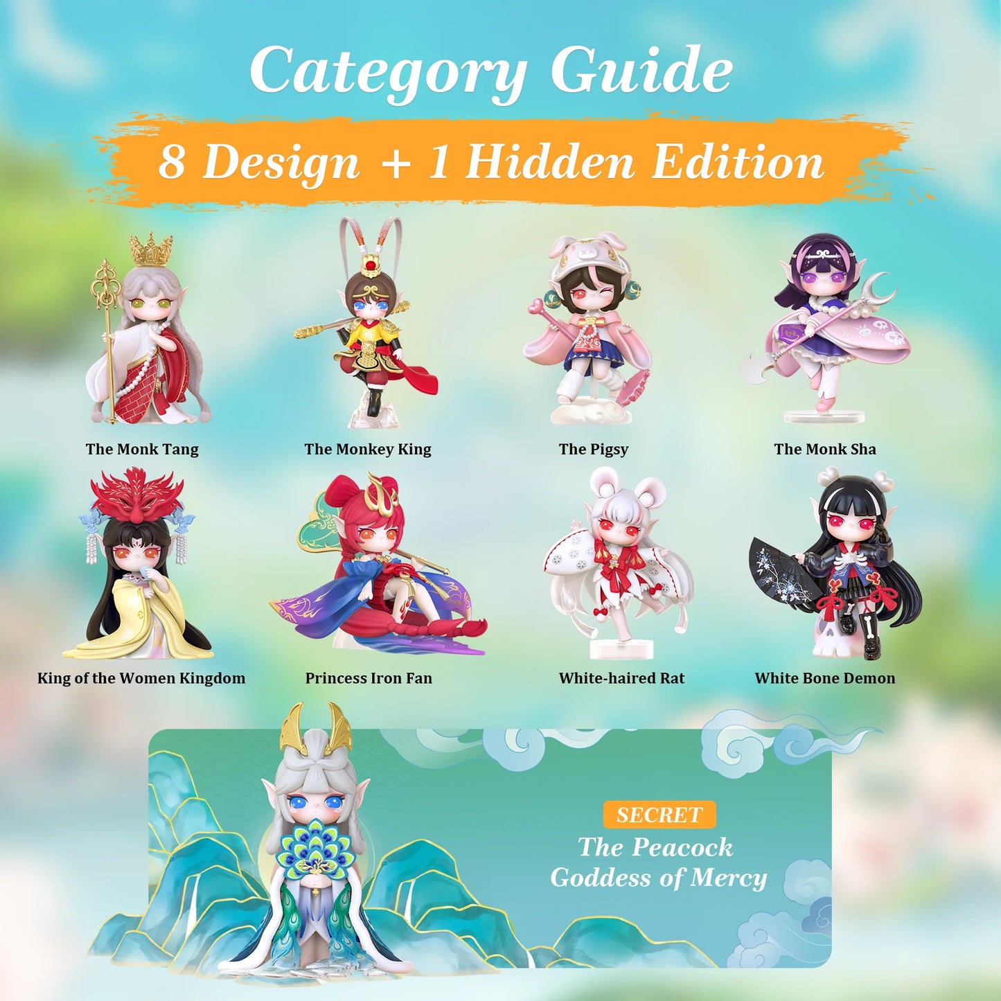 Rolife Suri Blind Box Suri's Journey to the West Action Figure Collectible Doll Toys Surprise Box Gift for Kids Friends Adults