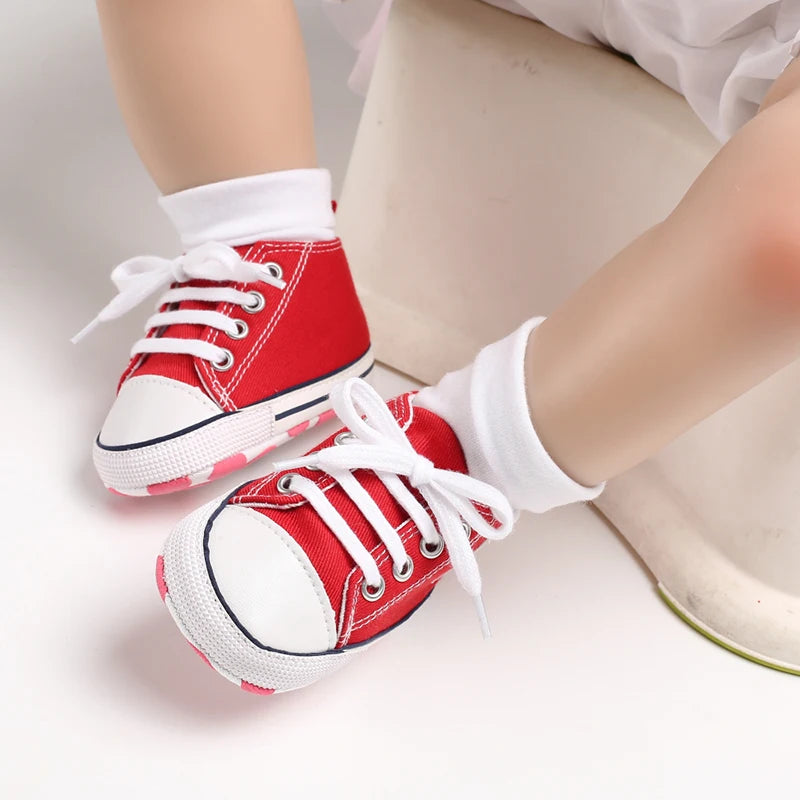 Infant Toddler Anti-slip Baby Shoes Baby Canvas Classic Sneakers Newborn Star Sports Shoes Baby Boys Girls First Walkers Shoes
