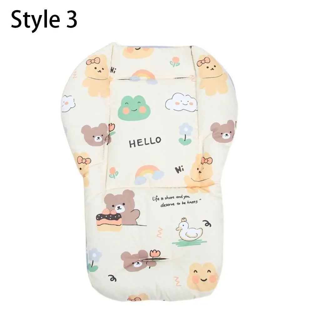 Baby Stroller Seat Cushion Pattern Stroller Accessories Cotton Seat Pad for All Seasons Carriages Pram Buggy Car General Mat