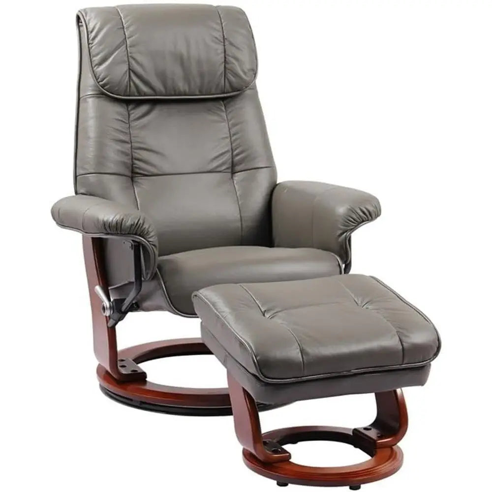 Leather Recliner with Ottoman, Recliner with Ottoman Set and Storage eature or Home Relaxation