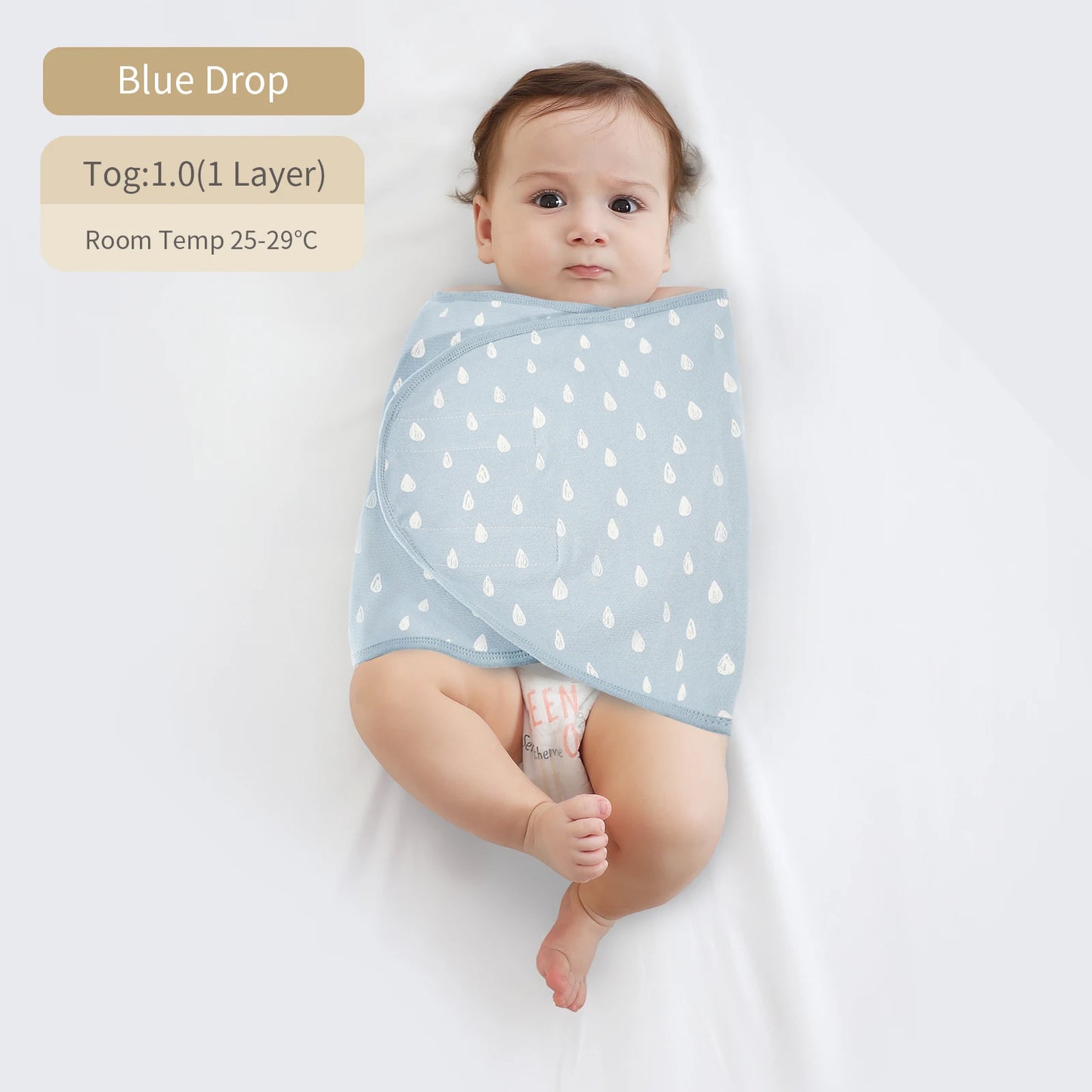 Bilayer Baby Newborn Baby Swaddle Tie Anti startle jump Summer Thin Cotton Soft Diaper Changing Bag