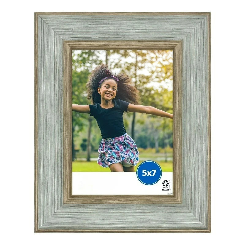 5x7 Teal Elegant Picture Frame for Tabletop and Wall Display