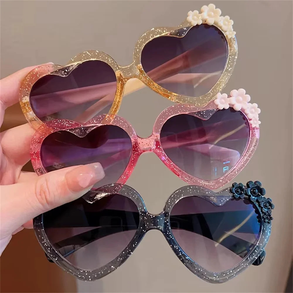 Children Cute Cartoon Flower Sunglasses Girls Boys Outdoor Sun Protection Goggles Vintage Classic Kids Eyewear KLASSNUM UV Block
